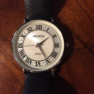 Helbros mother of pearl ladies watch